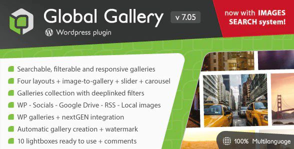 Global Gallery v11.4.0 | WordPress图片列表展示瀑布流展示插件下载