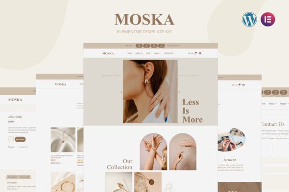 Moska – WordPress珠宝主题 WooCommerce Elementor 网页元素组件插件下载