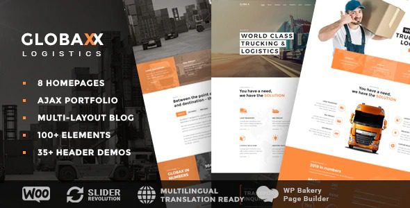 Globax v4.9 – WordPress Woocommerce 物流运输主题下载