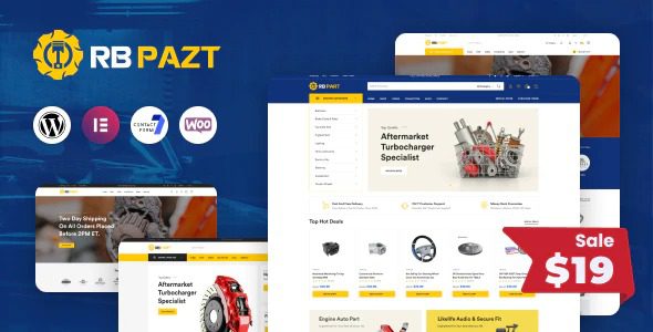 RBpazt – Auto Parts WooCommerce Theme v2.0.1 | 自动化汽车零件商店主题下载