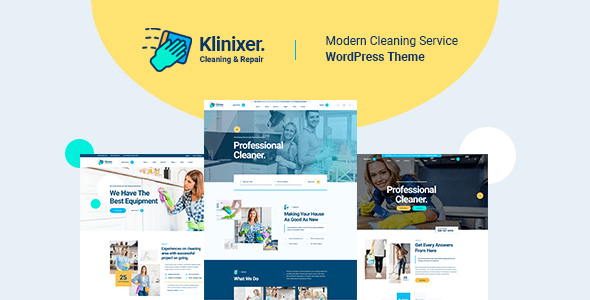 Klinixer v.1.0.6 – 清洁服务 WordPress 主题 + RTL 下载