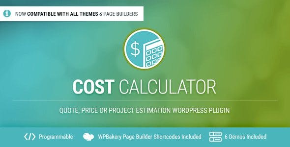 Cost Calculator WordPress Plugin v2.4.3 价格估算插件下载