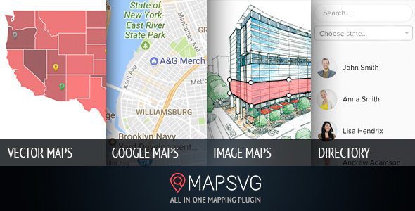 MapSVG GPL v8.16.1 – Google地图，矢量图，图像和WordPress的地图定位器插件下载