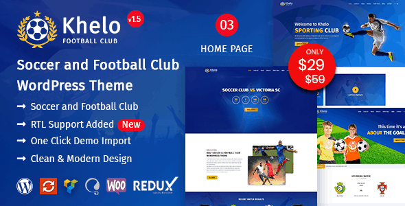 Khelo v2.7.8 WordPress足球主题下载