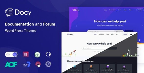 Docy v4.4.0 – 文档和论坛 WordPress 主题免费下载