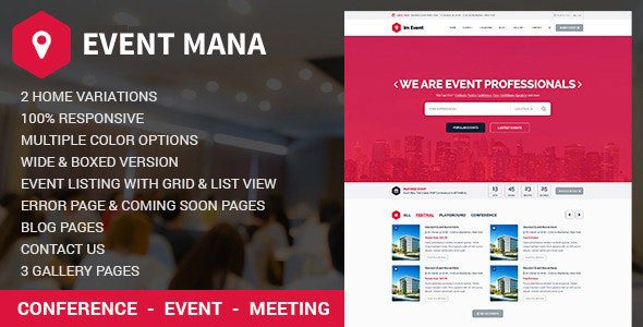 Event Management WordPress Theme v1.9.7 活动管理 WordPress 主题下载