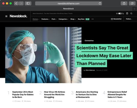 Newsblock v1.2.5 – 带有黑暗模式的新闻和杂志WordPress主题下载