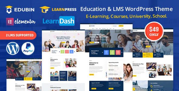 Edubin GPL v9.6.6 – 教育培训WordPress主题下载