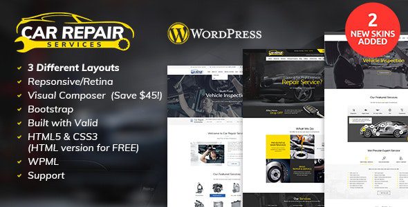 Car Repair Services & Auto Mechanic v5.0 WordPress 主题下载