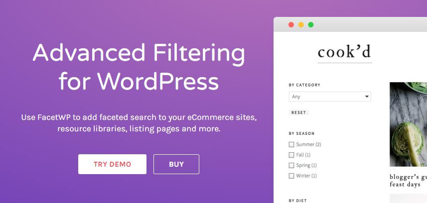 FacetWP v4.5 – WordPress的高级过滤插件 + 附加拓展插件下载