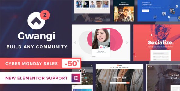 Gwangi v2.4.5 – 专业多用途会员、社会网络和BuddyPress社区主题下载