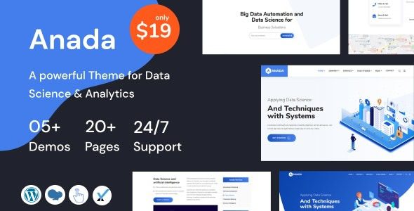 Anada v1.3.6 – 数据科学与分析 SaaS WordPress 主题破解版下载