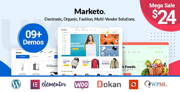 Marketo v5.3.2 – 电子商务和多供应商 A Woo WP 主题下载