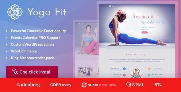 Yoga Fit v1.5.3 – 运动与健身 WordPress 主题下载