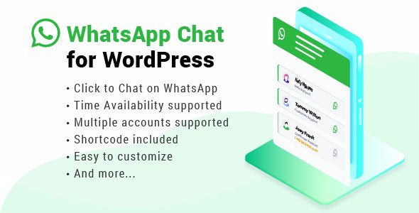 WhatsApp Chat WordPress v3.8.2 在线沟通插件免费下载