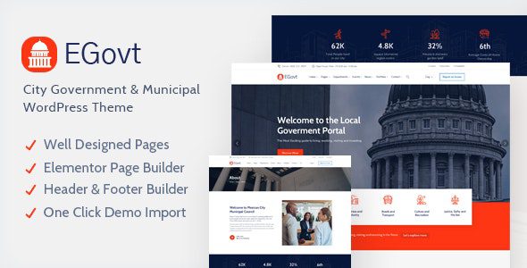 EGovt v1.6.8 – 市政府WordPress主题下载