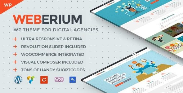 Weberium v1.21 为数字机构量身定制的响应式主题 下载