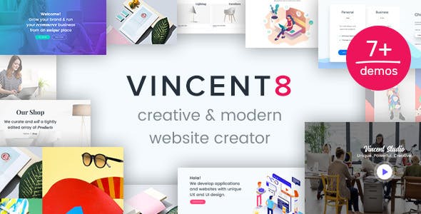Vincent Eight v.1.17 响应式多用途 WordPress 主题下载
