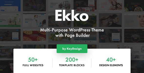 Ekko v5.6 | 综合性带可视化页面构建器WordPress主题下载