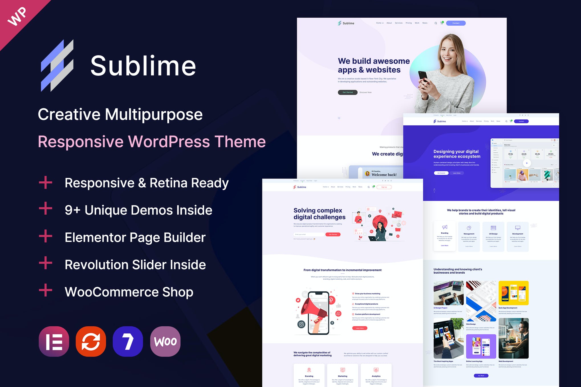 Sublime v1.9 | 创意多用途WordPress主题下载