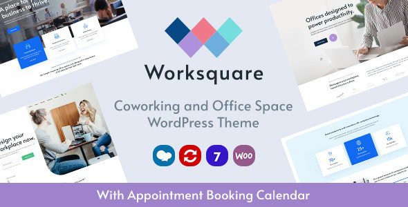 Worksquare v1.30 – 共享办公和办公空间 WordPress 主题下载