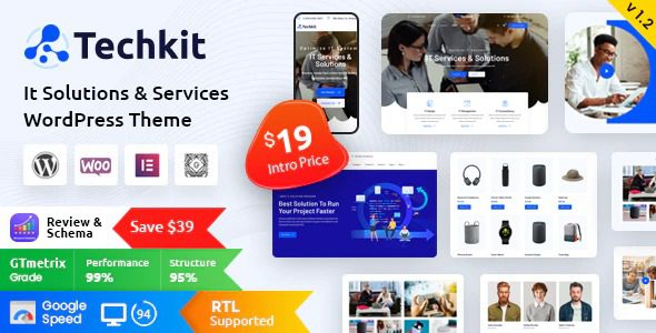Techkit GPL v.2.7 – 技术与 IT 解决方案 WordPress 主题下载