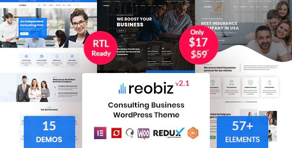 Reobiz GPL v8.0.4 – 咨询业务 WordPress 主题下载