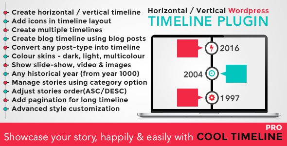 Cool Timeline Pro v7.1.0 – WordPress 时间线插件下载