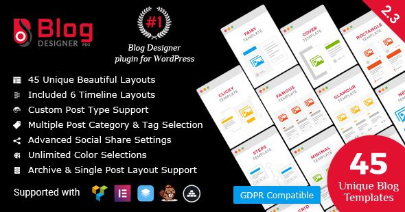 Blog Designer PRO for WordPress v.3.4.9 博客网页设计插件下载