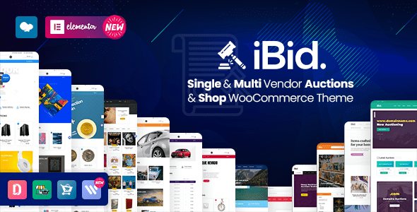 iBid v.4.8 – 多供应商拍卖 WooCommerce 主题免费下载