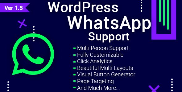 WordPress WhatsApp Support GPL v2.5.3 WhatsApp沟通插件下载