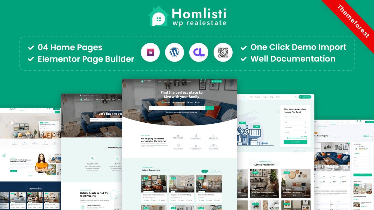 Homlisti v3.2.3 – 房地产WordPress主题下载