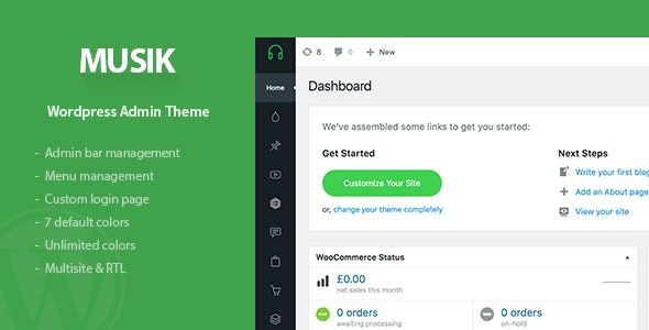 Musik v.3.2 – WordPress后台管理主题下载