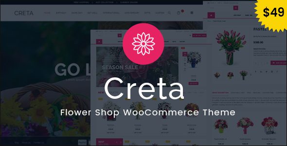 Creta GPL v5.8 – 花店 WooCommerce WordPress 主题下载