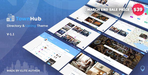 TownHub Theme GPL v1.9.1 – 目录和列表导航 WordPress 主题下载