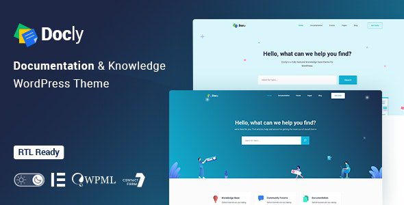 Docly GPL v2.4.1 – 带有 bbPress 文档和知识库在线帮助中心WP主题下载