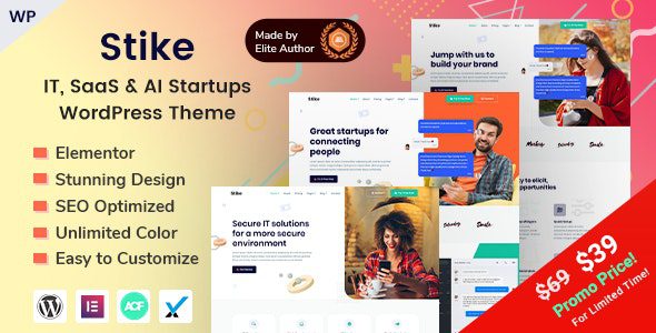 Stike GPL v.2.8 – IT初创公司WordPress 主题下载