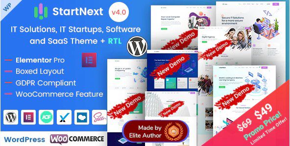 StartNext GPL v.4.9 – IT Startups WordPress 主题下载