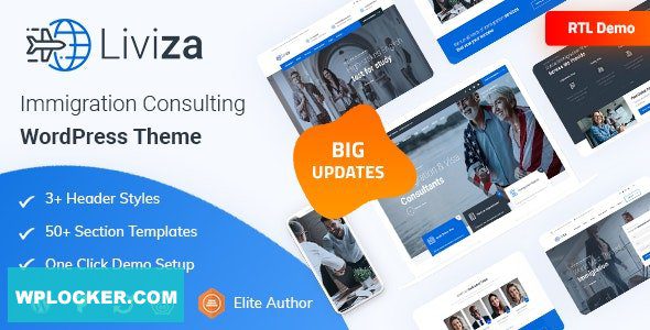Liviza Theme GPL v4.0 – 移民咨询WordPress网站主题下载