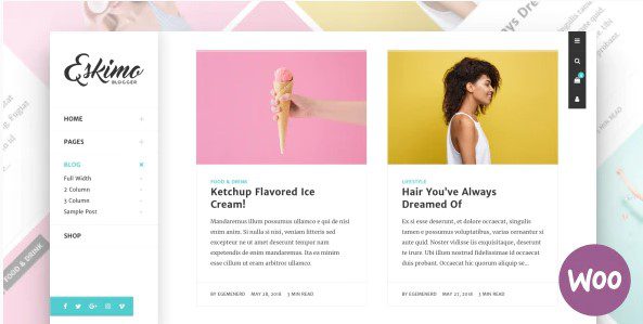 Eskimo GPL v.1.8.3 – 最小的个人 WordPress 博客和商店主题下载