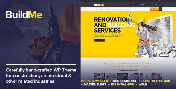 BuildMe GPL v.6.8 – 建筑与建筑 WP 主题下载