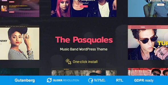 The Pasquales 1.0.8 – 音乐乐队、DJ和艺术家WP主题下载