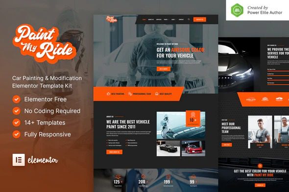 PaintMyRide GPL v1.0.0 – 汽车绘画和修改Elementor wordpress主题下载