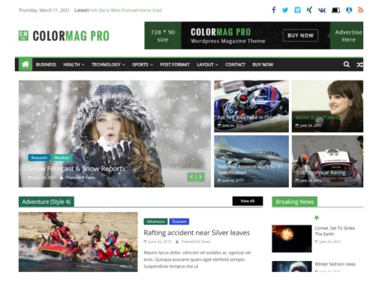 ColorMag Pro GPL v5.2.4 – 杂志和新闻风格的 WordPress 主题下载