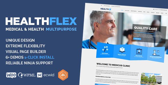 HEALTHFLEX v.2.6.0 – 医生医疗诊所和健康WordPress主题下载