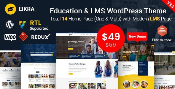 Eikra Education v.4.5.4 – 教育WordPress主题下载