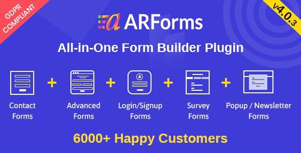 ARForms v.7.4 WordPress 表单生成器插件 + 拓展程序下载