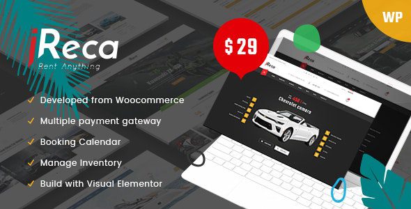 Ireca v.1.9.0 – 汽车租赁船，自行车，车辆，日历WordPress主题下载