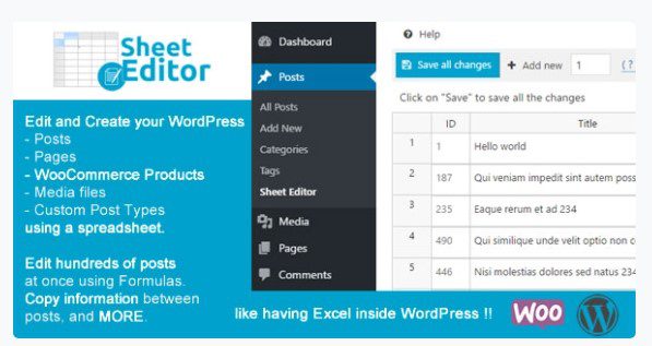 WP Sheet Editor – WooCommerce Orders Premium v1.4.0 下载