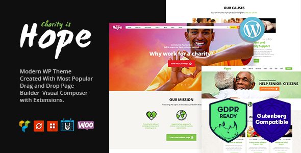 Hope v2.2.4 | 非营利、慈善和捐赠 WordPress 主题 + RTL 下载